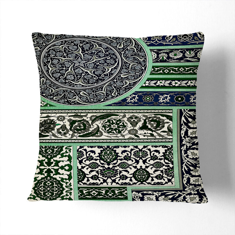 Geometric Square Cushion, 55 x 55 cm, White