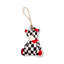 Mocha Check Bear Beaded Ornament-380064323