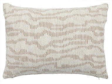 Kaya Cotton Knife Edge Textured Throw Pillow