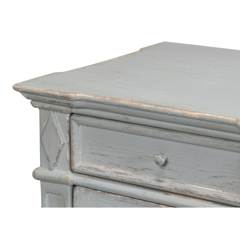 Diamond 65'' W Solid Wood Sideboard, Blue/Gray