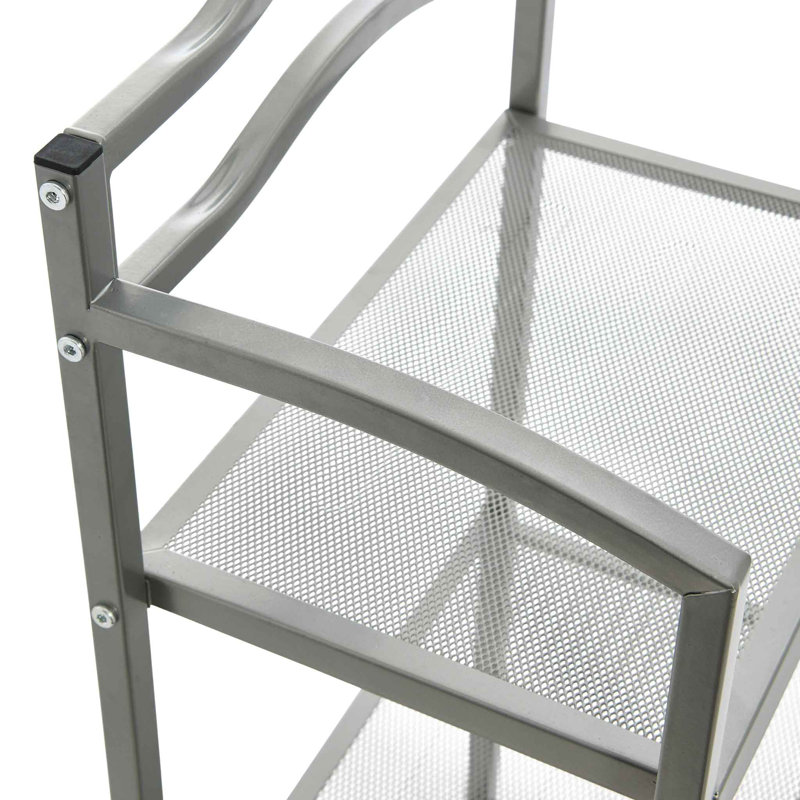 3-Tier Metal Bathroom Storage Shelf, Silver