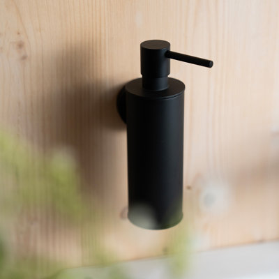 Distributeur de savon mural noir mat