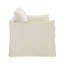 Causeuse Shane en lin beige avec 2 coussins