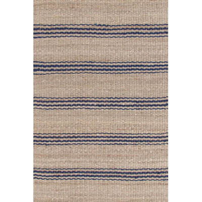 SAMPLE-Hand Woven Beige/Blue Area Rug - 2'x1'6"