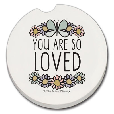 Dakota Fields So Loved Single Car Coaster for Vehicle Cup Holder
