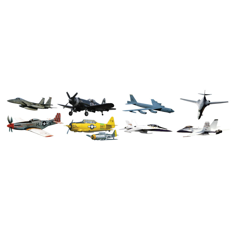 Décalcomanie murale multi-pack iii Military Aircraft