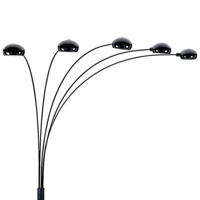 84" Tall Metal Floor Lamp With 5 Adjustable Arch Arms