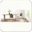 Chaise de salle à manger rembourrée en fer 2 pièces 2 pièces