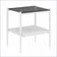Ensemble de 2 tables basses modernes en verre trempé gris - plateau facile à nettoyer Couche de rangement pour le salon-493807029