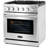 Cosmo 30 in. Haven Collection 4.8 cu. ft. Gas Range with 5 Sealed Burners, Convection Oven, Knob LED Lights, Stainless Steel