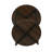 Jamestown Round Side End Table with Storage Shelf Mid Century Walnut Wood Grain and Black Metal Frame-27490512