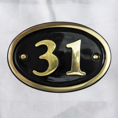 Tyrinia 10cm H Reflective Aluminum House Number