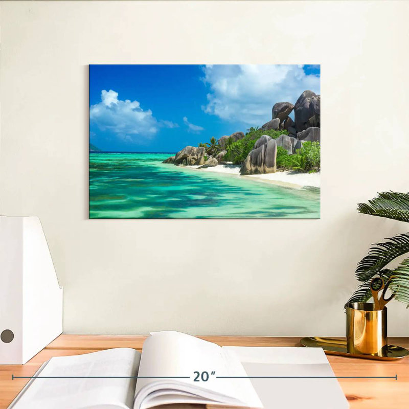 Gillard Seychelles, île de La Digue, H 8 po x l 12 po