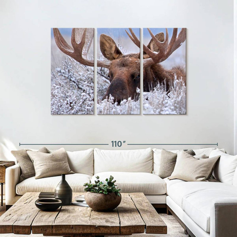 Hiding Moose, 48" H x 74" W