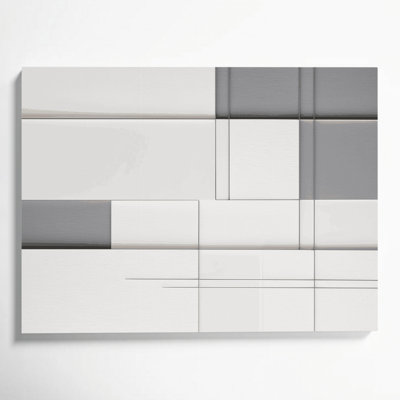 Minimalisme 15, art mural sur toile grise