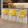 360°Swivel Upholstered Counter Stools With Backrest