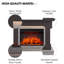 FLAMME 112cm W Electric Fire with 6824 BTU-3439471