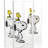 Peanuts Snoopy and Woodstock 6 Piece 23 Ounce Glass Tumbler with Straw and Bamboo Lid in Orange