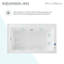 Avancer 60" X 36" Left-Hand Drain Rectangular Alcove Whirlpool Bathtub With Apron