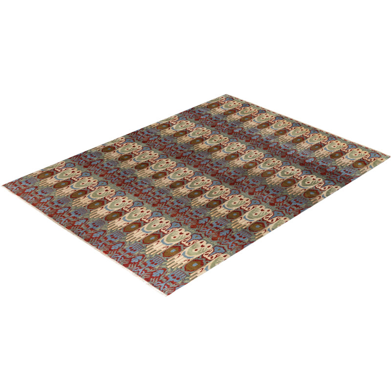 Overdyed One-of-a-Kind 9' 2" X 12' 3" Hand Knotted Area Rug