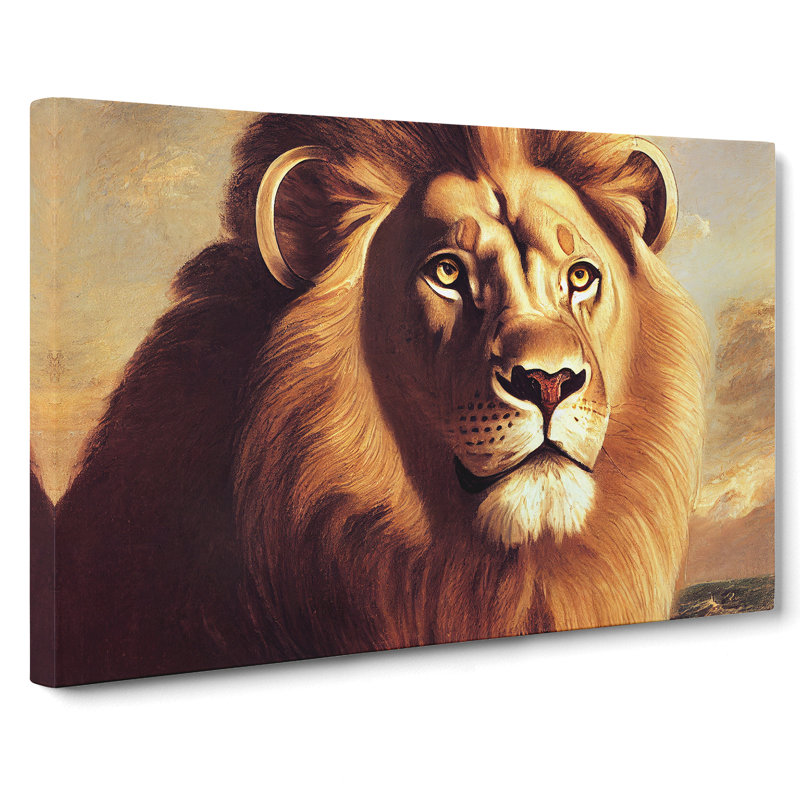 Lovely Lion - Wrapped Canvas, 50cm H x 76cm W x 3cm D