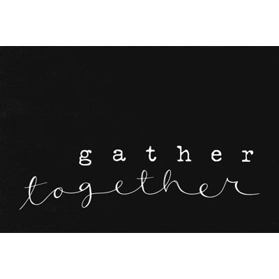 "Gather Together" sur fond noir - reproduction sur toile tendue