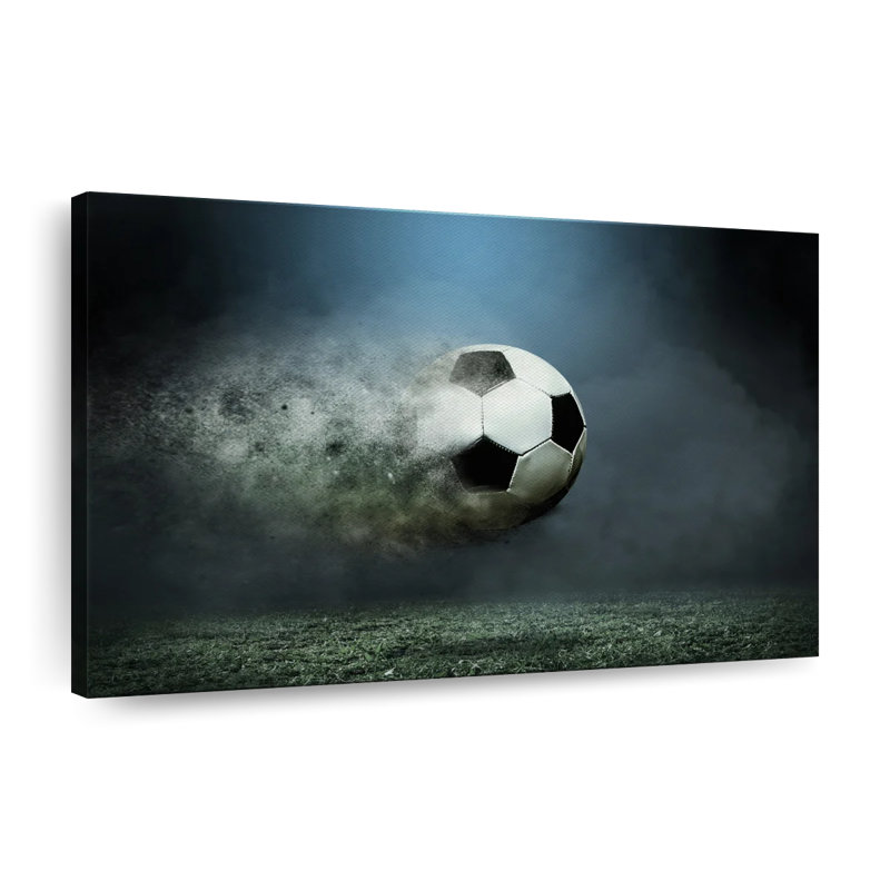 Fast Trail Soccer Ball On Canvas Print, 39" H x 26" W x 1.25" D