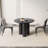 39.37" Modern Round Black Dining Table Set with 2 Chairs for Kitchen, Bar, Living Room, Small Space-374086746-374086775
