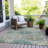 Machine Washable Indoor/Outdoor Xhevrie Teal Rug-531698752