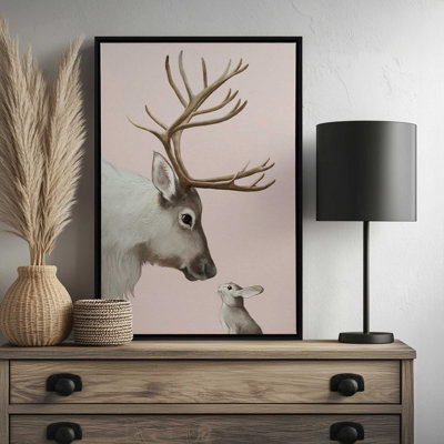«Reindeer And Rabbit» par Laura Graves, reproduction d'art