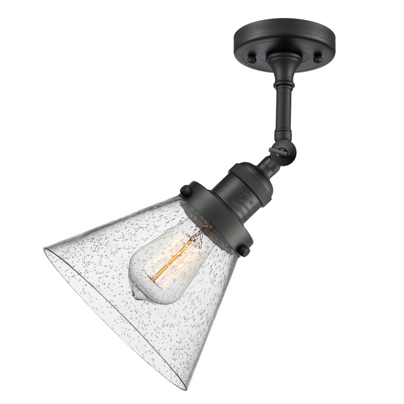 Cone 2 Light Tiltable Bath Vanity Light, Seedy, Matte Black, Bulb Not Included