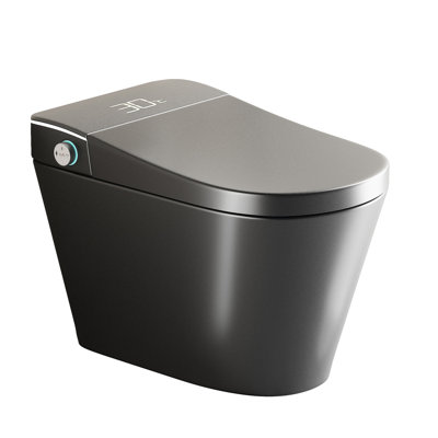 Unique One Piece Bidet Toilet, Auto Open/close Seat, Siphonic Jet Flushing, Warm Air Drying, Multiple Flushing Methods Smart Toilet With Bidet, Open Seat Lid, Drying And Led Display, Colour