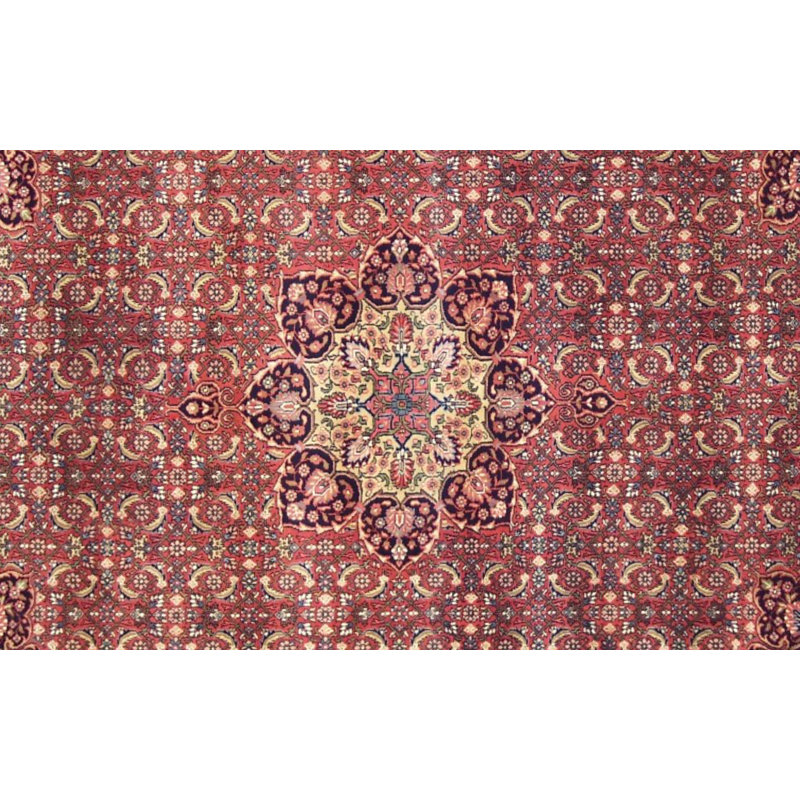 Tapis unique en laine noué à la main de style traditionnel rouille / bleu 6 pi x 9 pi Landy