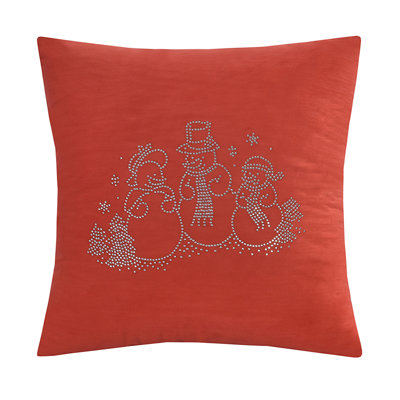 Violet Linen Seasonal Xmas Christmas Holiday Glowing Pattern Decorative Accent Throw Pillow