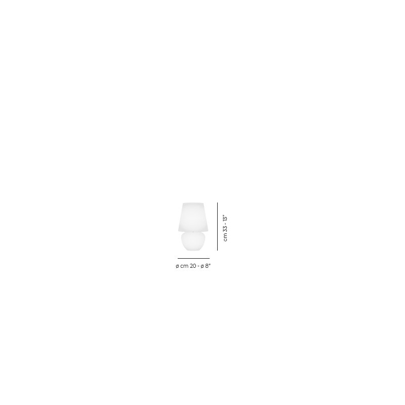 Naxos Table Lamp Mn White Matt Glossy White E12 Ul, 13" H x 8" W x 8" D