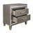 Elegant Style Silver-Metallic Nightstand Beveled Mirror Trim Dovetail Drawers Wooden Furniture-1623015461