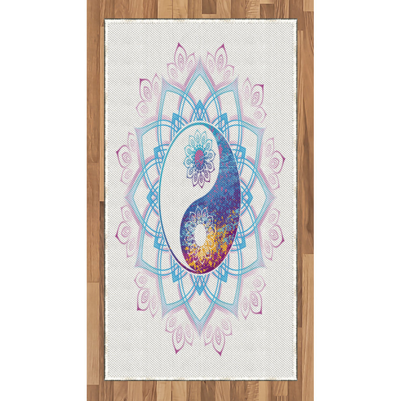 Ethnic High Density Long Fiber Poly Threads Decorative Area Rug Carpet, Rectangle 2'7" x 5'