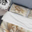 Ensemble de housse de couette simple fleur beige en V - Polyester en microfibre-374205125