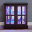 Vitrine d'exposition 32 "à DEL H 32" avec tablettes réglables en verre trempé, vitrine lumineuse en verre à 2 niveaux avec portes en treillis, vaisselier avec lumières contrôlées par téléphone intelligent pour la décoration et la collection-114643630