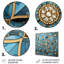 Art mural en métal bleu et or, mandala I-850504020