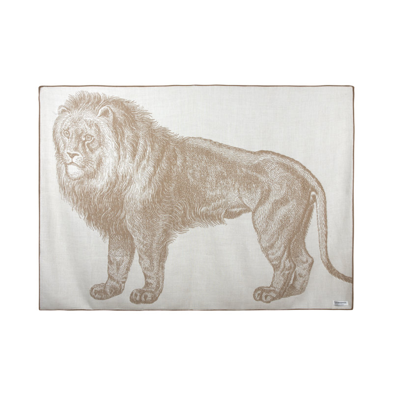 Jeté en laine lion, Chameau
