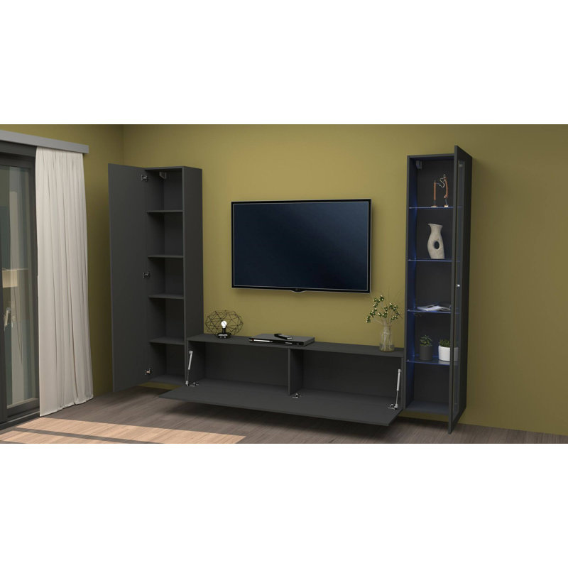 Casilde Rectangle Accent Cabinet, Anthracite