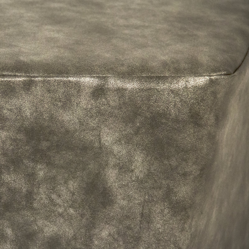 Upholstered Accent Stool, Gray