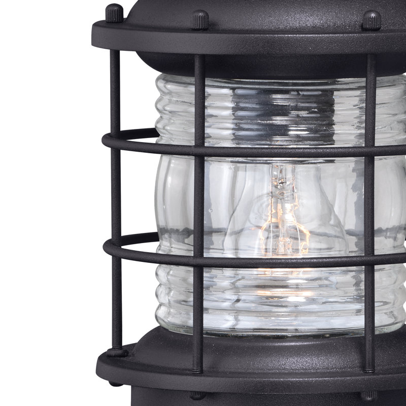 Crownsville Steel Wall Light, Black, 12" H x 5.5" W x 7.5" D