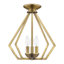 Lustre géométrique unique à 3 lumières Buckeys-22804341