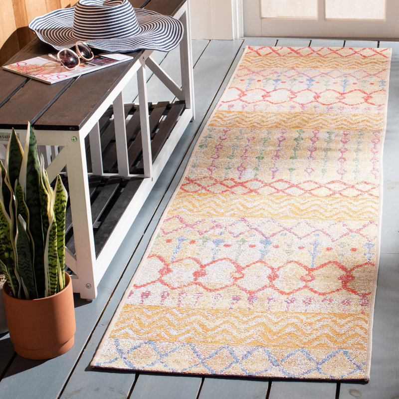 Tapis d'intérieur / extérieur Bodie Performance Southwestern, Tapis de couloir 2 pi x 8 pi