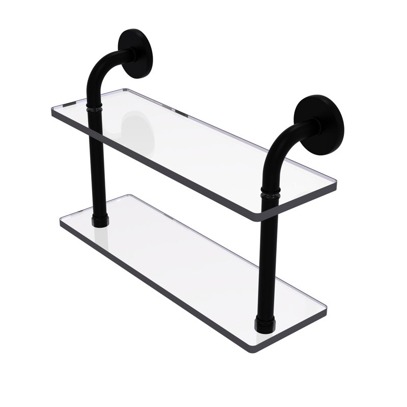 Tablette de verre Tioga, Noir mat