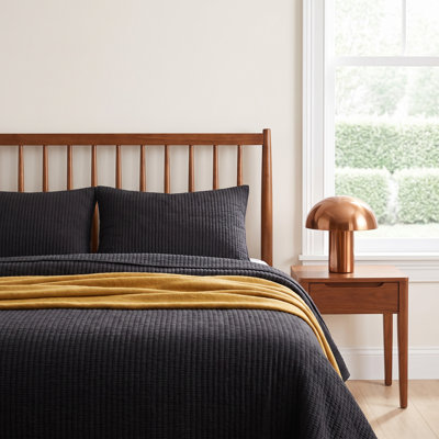 Ribbed Cotton Coverlet Set
