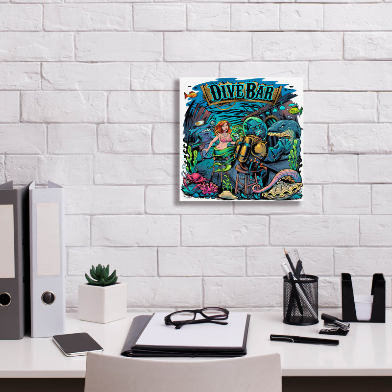 Impression sur toile, "Bonito Dive Bar", H 12 po x l 12 po x P 0,75 po