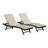 Patio Chaise Lounge Set Of 2, Outdoor Lounge Chairs, Aluminum PVC-coated polyester Pool Lounger With Adjustable Back For Beach Poolside Lawn Sunbathing